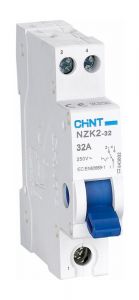 Модульный переключатель NZK2-32 1P 32А 3 положения (CHINT)
