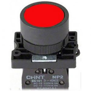 Кнопка управления NP2-EA42 без подсветки красная 1НЗ IP40 (CHINT)