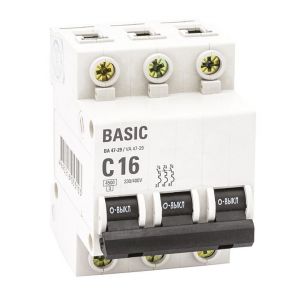 Автоматический выключатель 3P 20А (C) 4,5кА ВА 47-29 EKF Basic