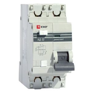 Дифференциальный автомат АД-32 1P+N 25А/10мА (хар. C, AC, электронный, защита 270В) 4,5кА EKF PROxim