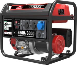 Генератор бензиновый  G6500X (6,5кВт, 1ф, ручной запуск)